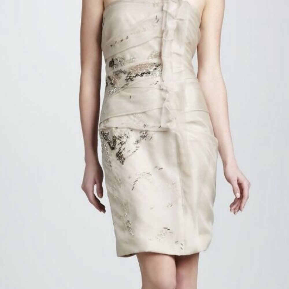 J. MENDEL**Embroidered Organza Dress $3750 US 4 - Picture 1 of 8